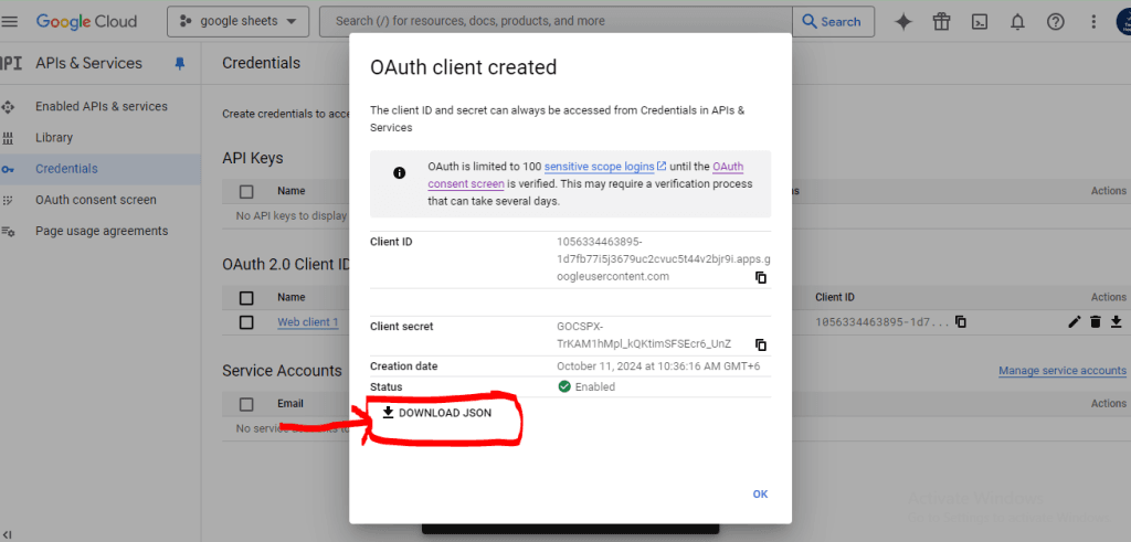 How to integrate google Spreadsheet in laravel 11