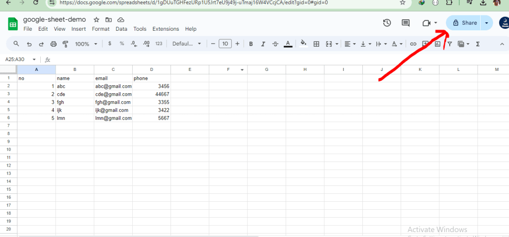 How to integrate google Spreadsheet in laravel 11