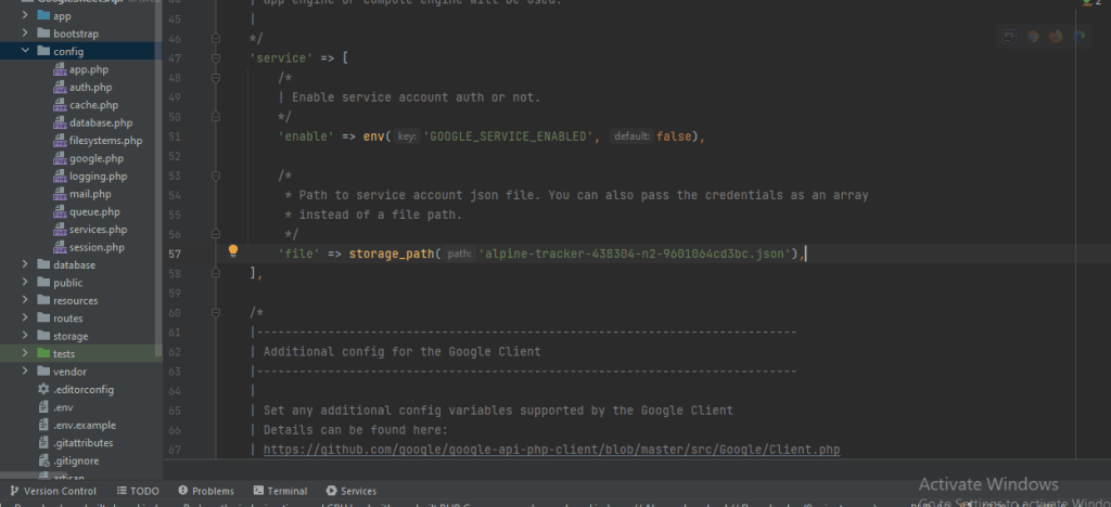 How to integrate google Spreadsheet in laravel 11