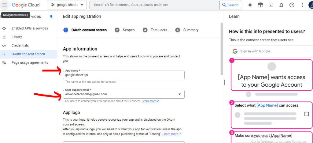 How to integrate google Spreadsheet in laravel 11