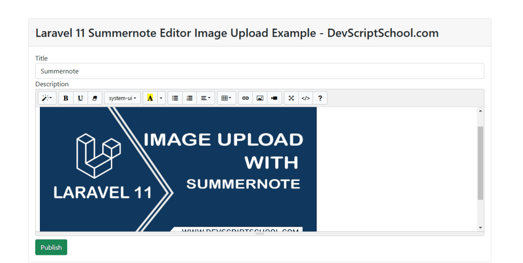 How to Image Upload with Summernote in Laravel 11 Tutorial