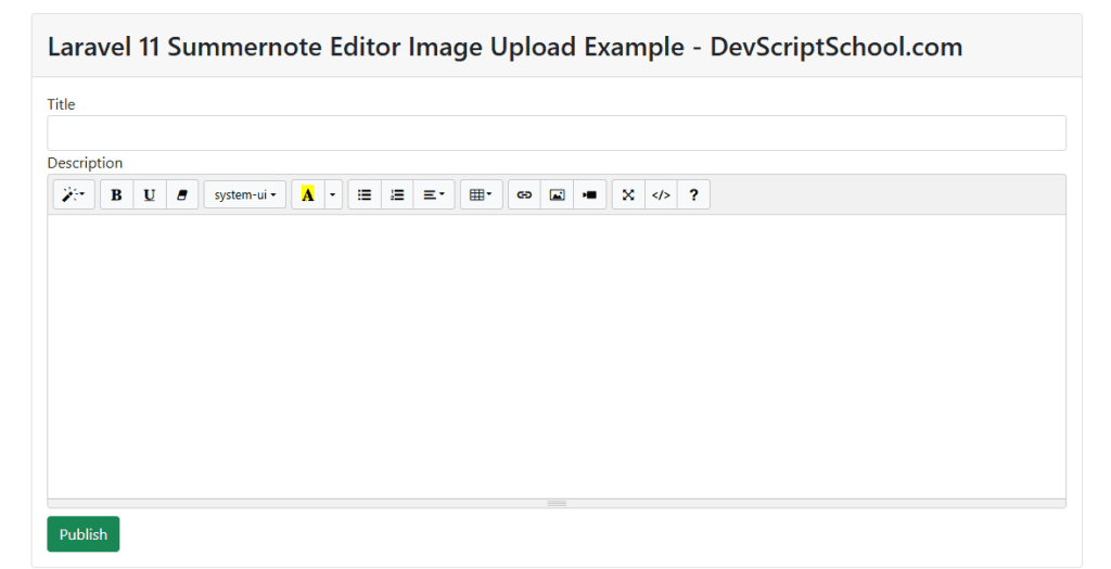 Laravel 11 Summernote Editor Image Upload Example