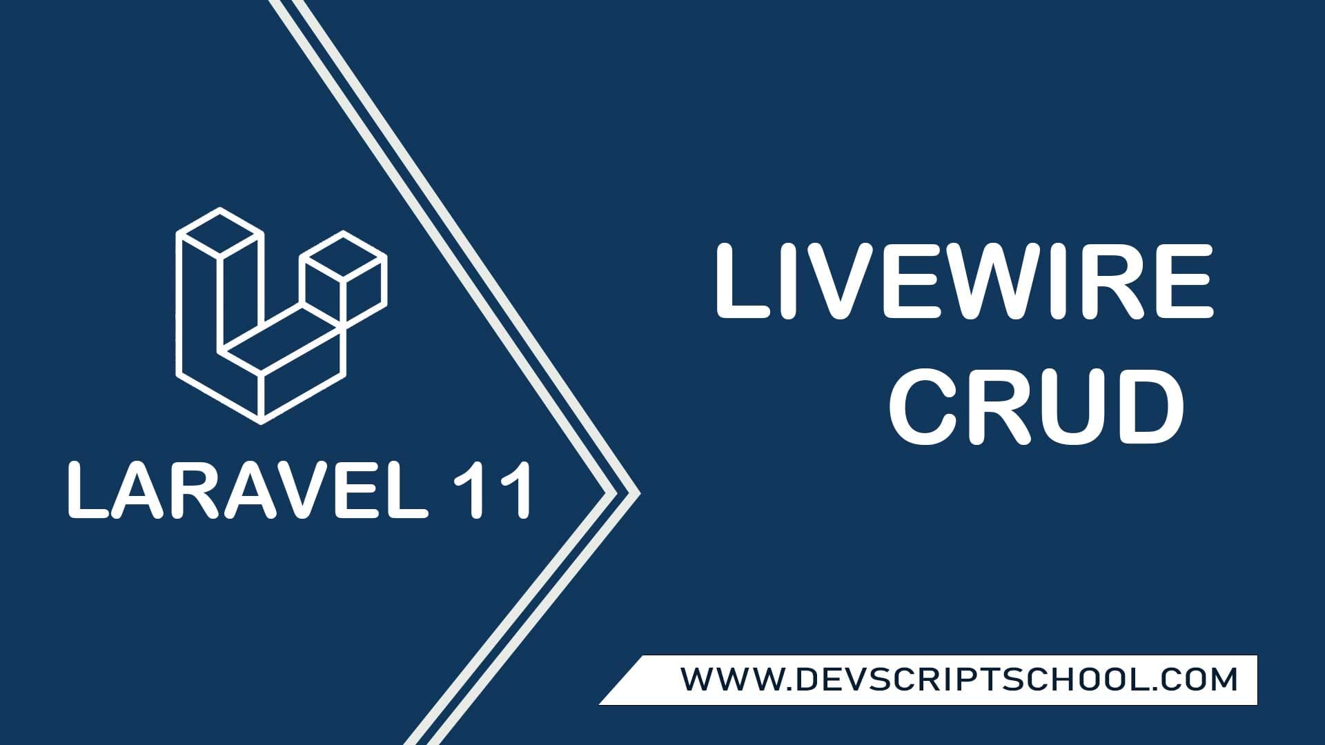 Laravel Livewire CRUD Application Example