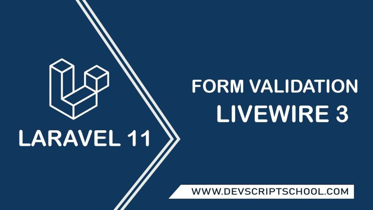 How To Form Validation Laravel Livewire 3