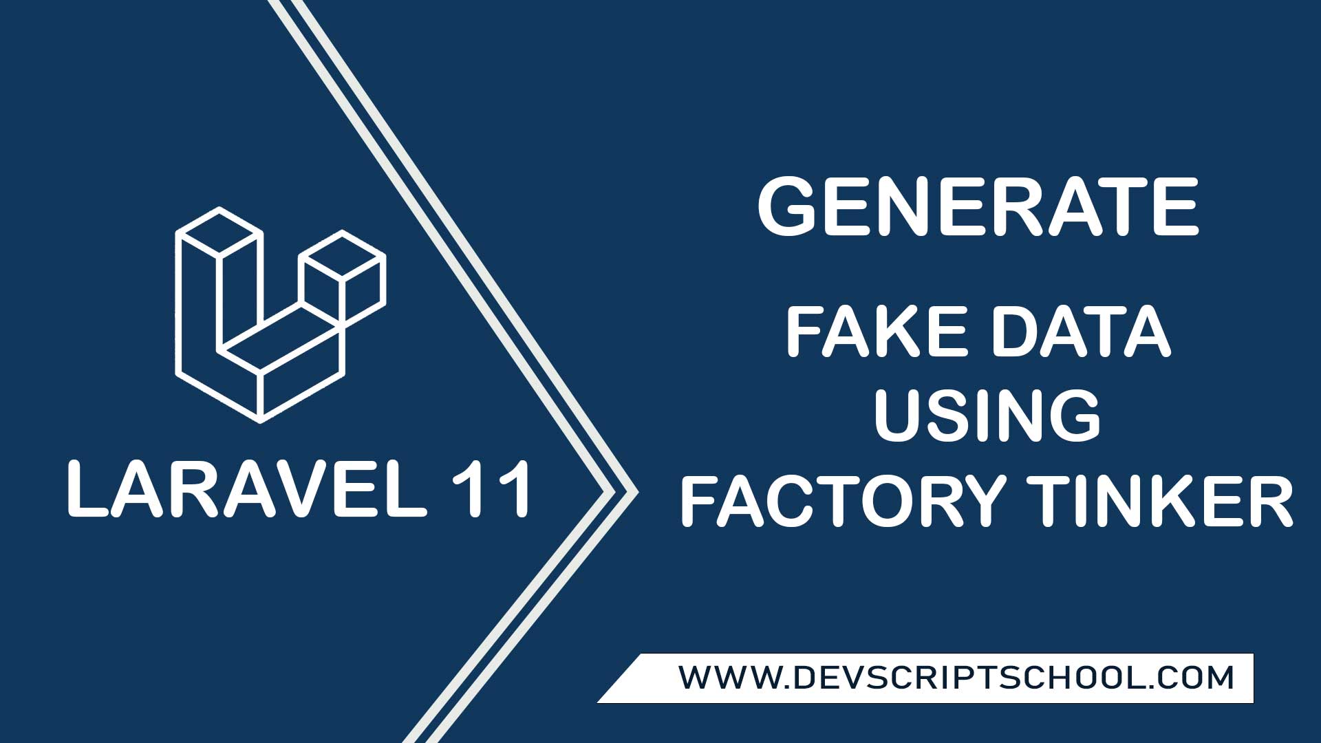 How to generate fake data using factory tinker in laravel 11 Example