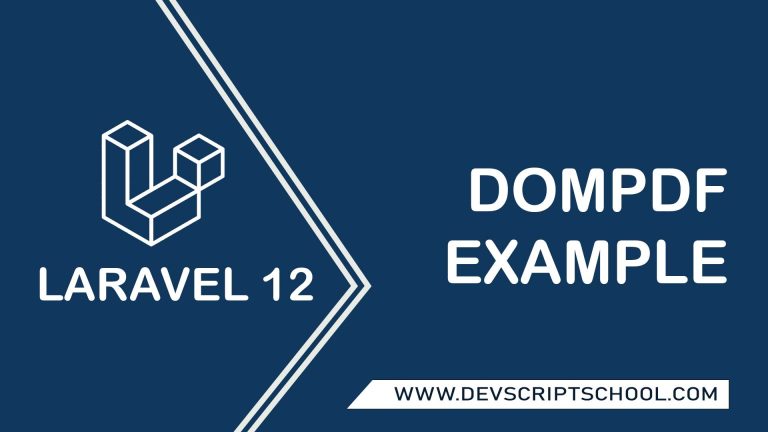 How to generate pdf file in laravel 12 using dompdf